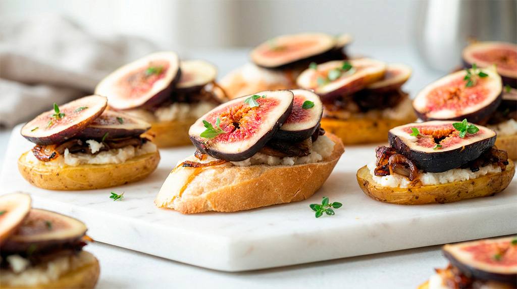 Crostini de Cebolla Caramelizada y Higos